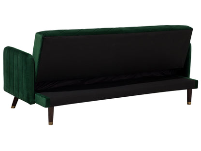  Sofa Bed 3 Seater SENJA Velvet Emerald Green