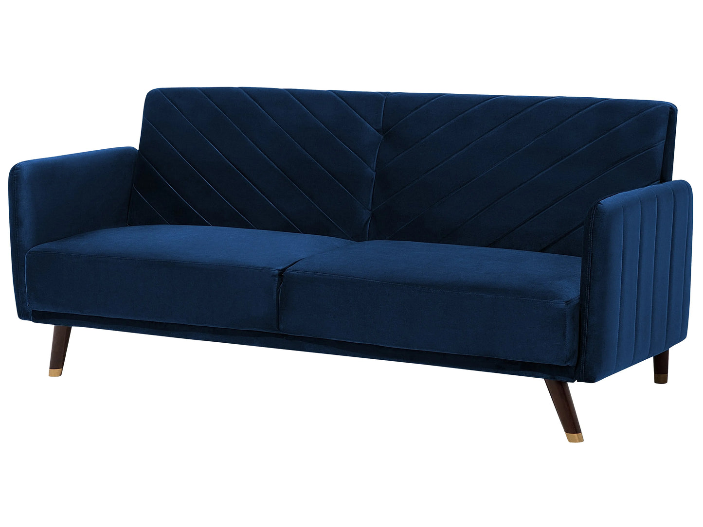  Sofa Bed 3 Seater SENJA Velvet Navy Blue