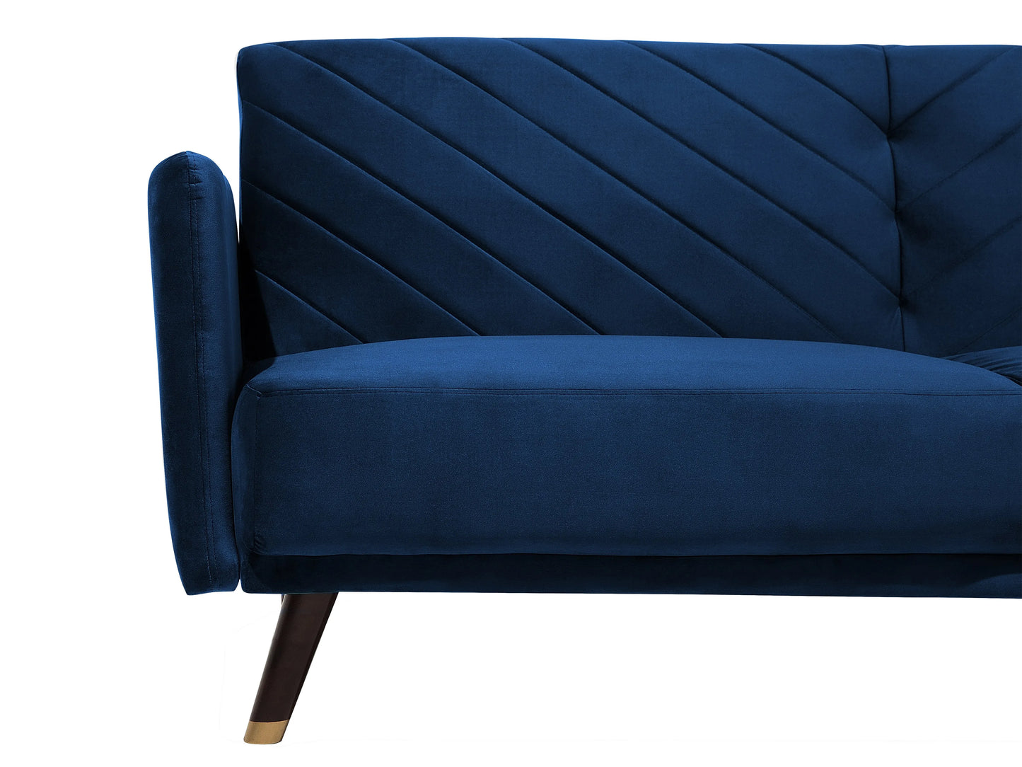  Sofa Bed 3 Seater SENJA Velvet Navy Blue