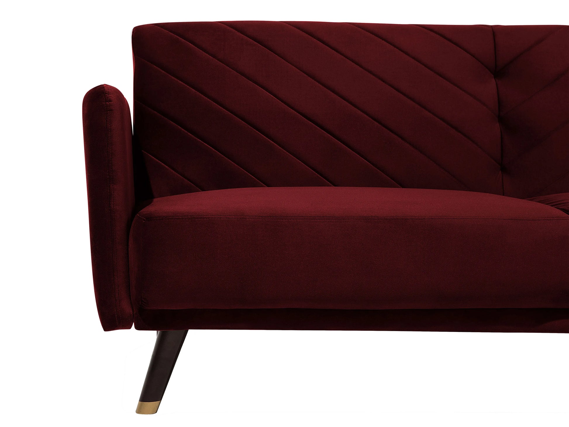  Sofa Bed 3 Seater SENJA Velvet Dark Red