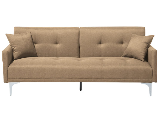  Sofa Bed 3 Seater LUCAN Fabric Sand Beige