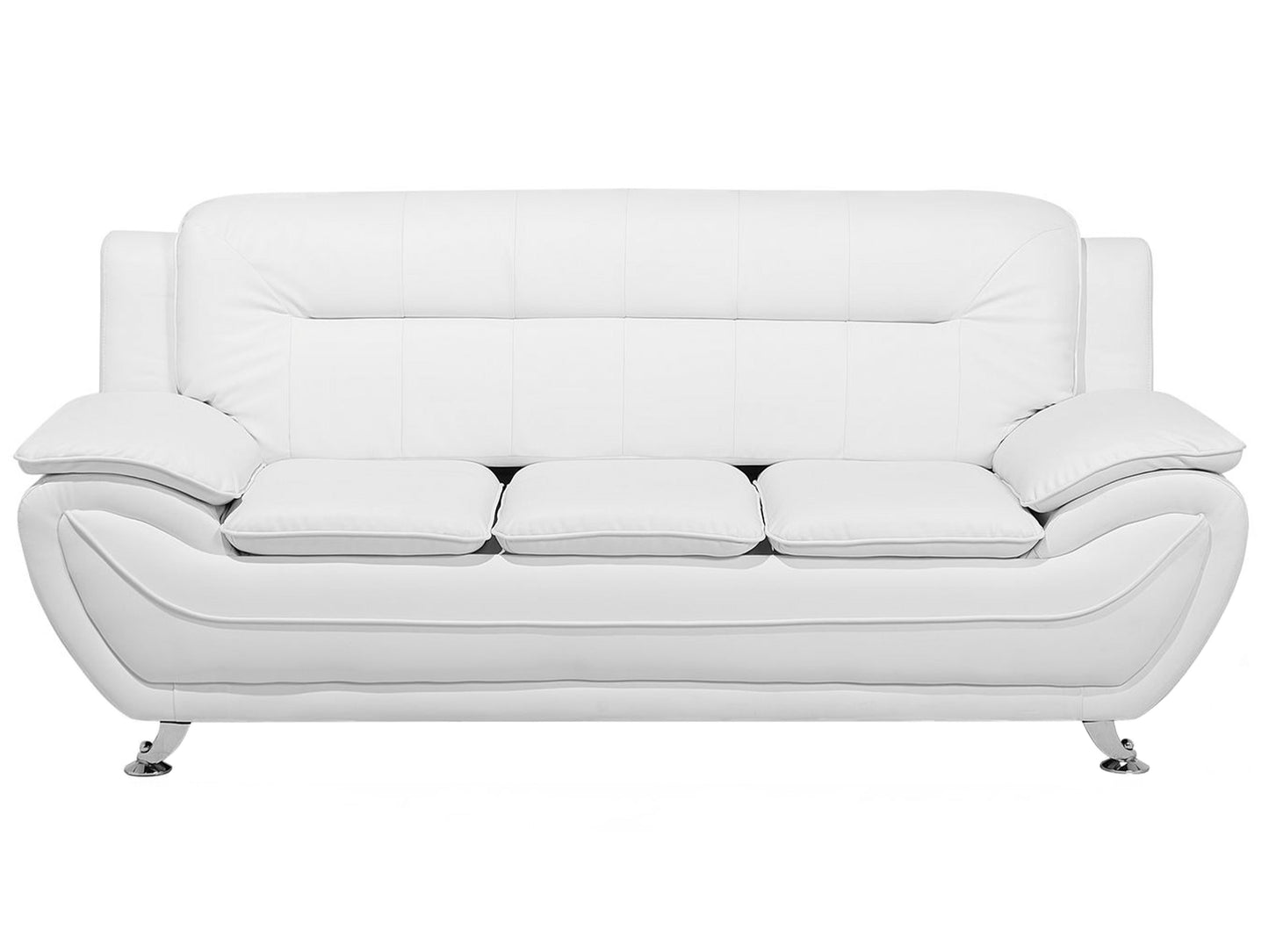  Sofa 3 Seater LEIRA Faux Leather White