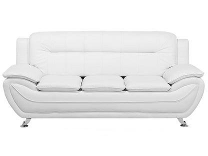  Sofa 3 Seater LEIRA Faux Leather White