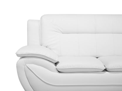  Sofa 2 Seater LEIRA Faux Leather White