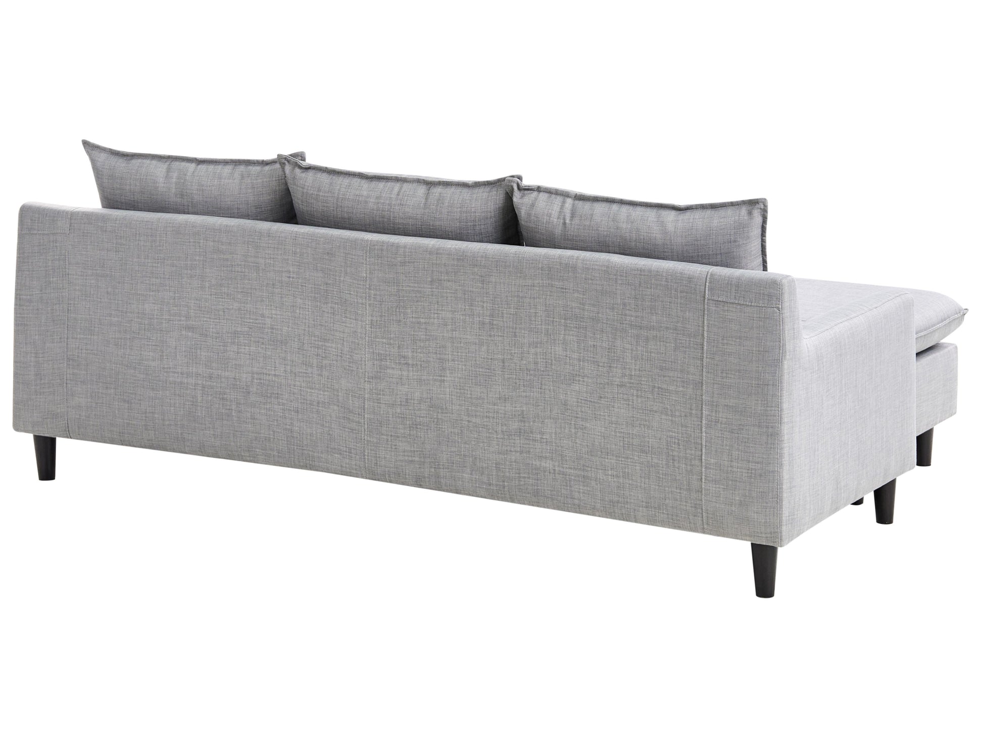  Corner Sofa 3 Seater ELVENES Fabric Light Grey Left Hand
