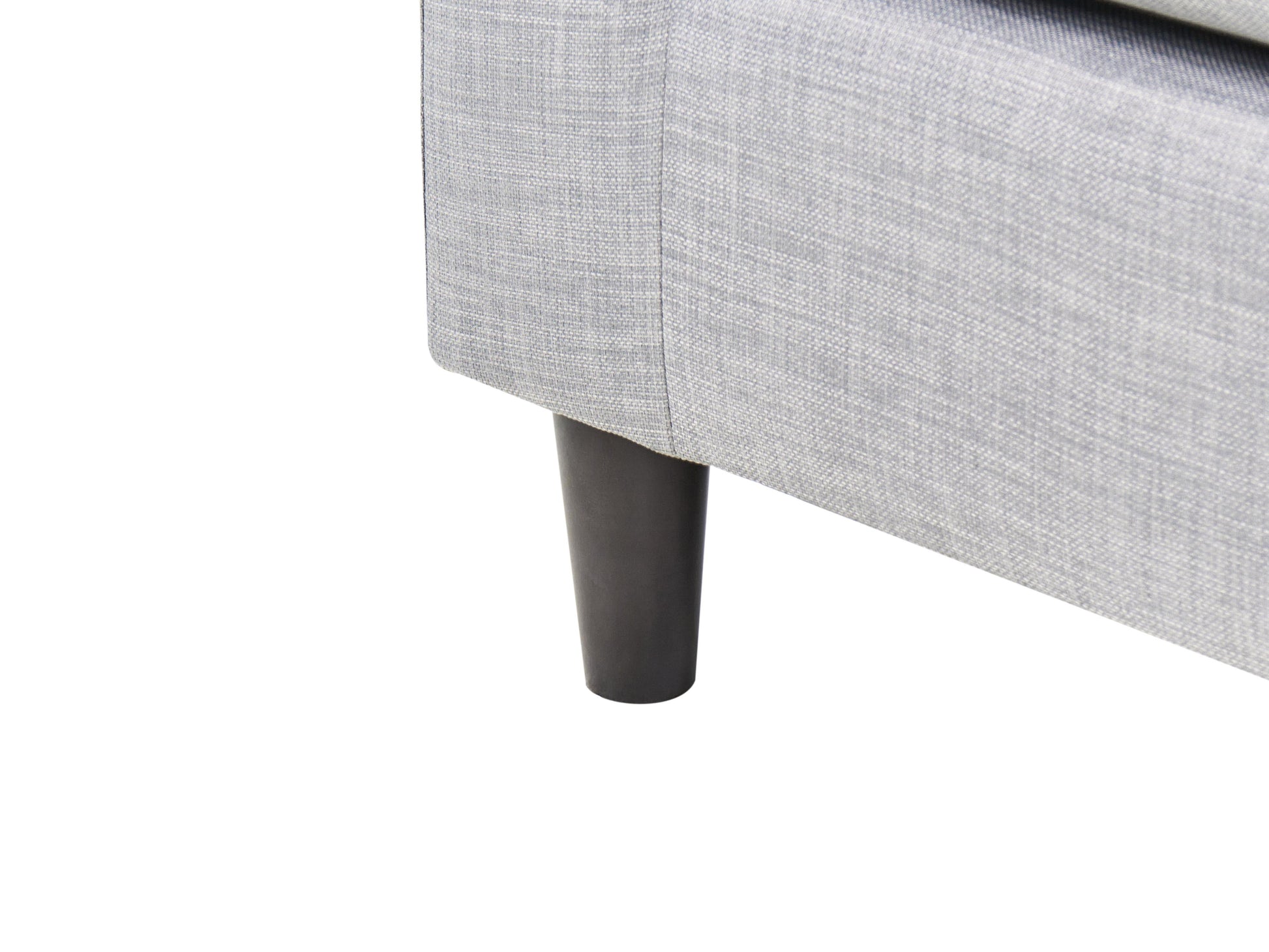  Corner Sofa 3 Seater ELVENES Fabric Light Grey Left Hand