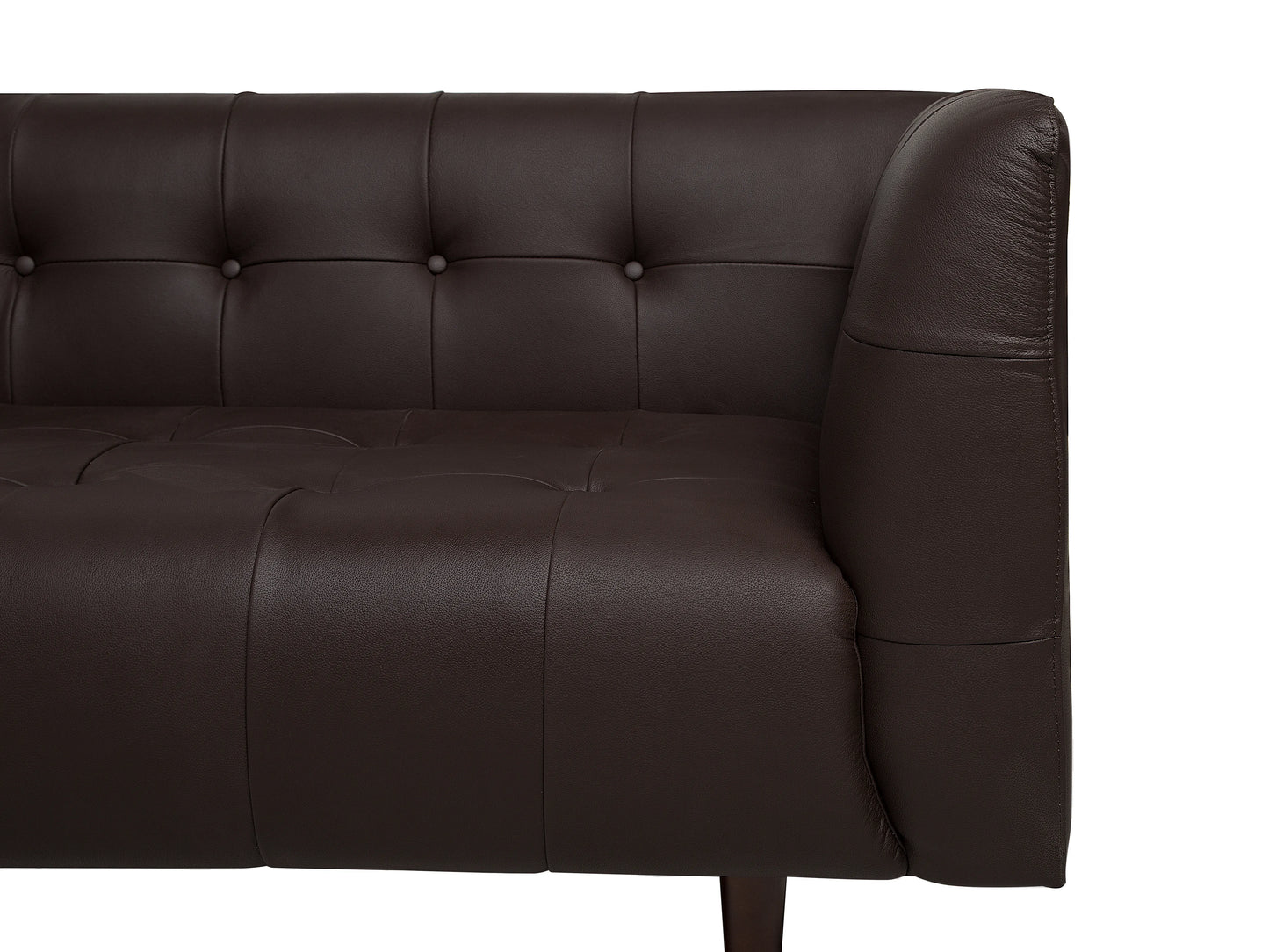  Sofa 3 Seater BYSKE Leather Dark Brown