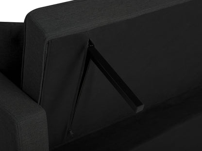  Sofa Bed 3 Seater GLOMMA Fabric Black