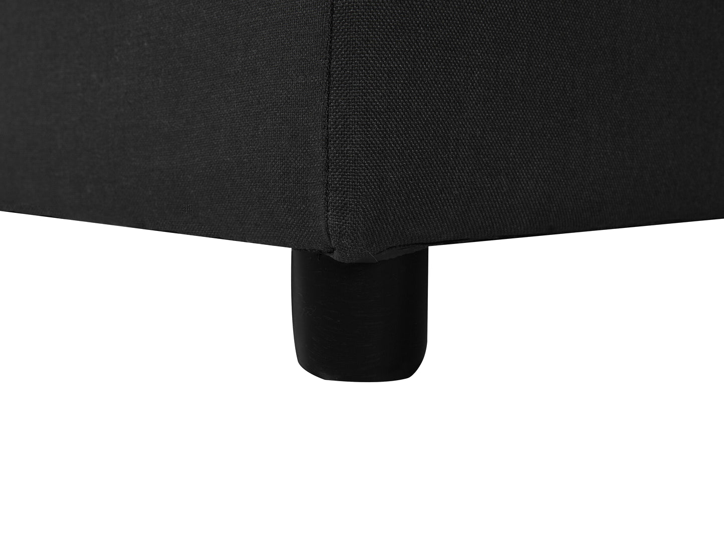  Corner Sofa Bed 3 Seater NESNA Fabric Black With Storage Left Hand