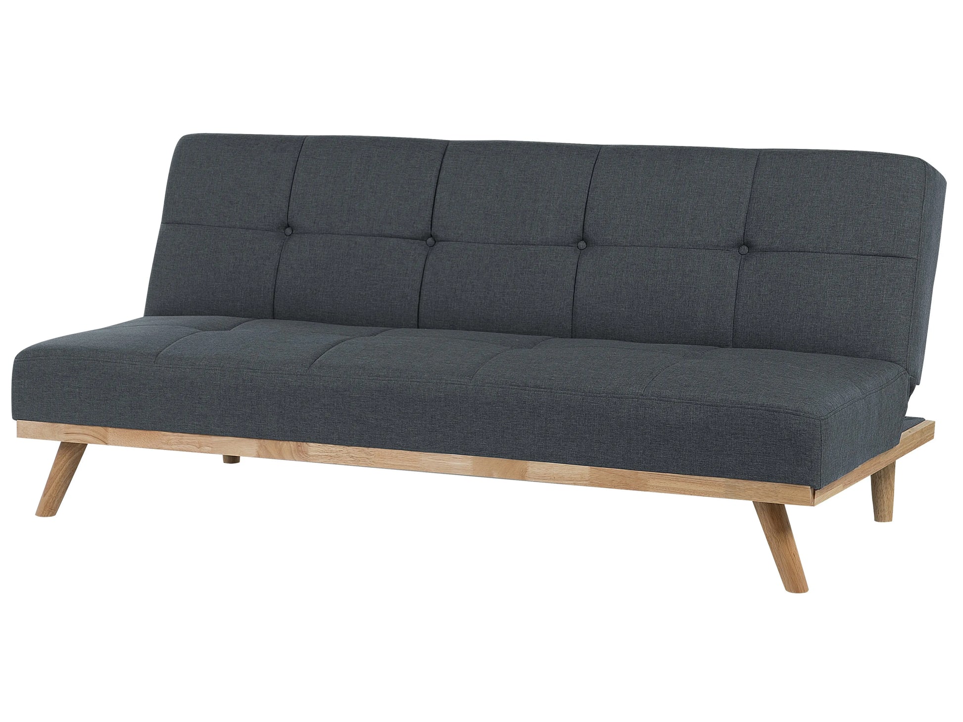  Sofa Bed 3 Seater FROYA Fabric Dark Grey