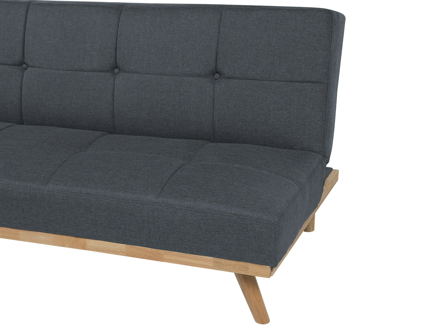  Sofa Bed 3 Seater FROYA Fabric Dark Grey