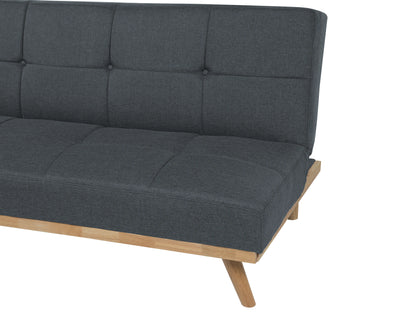  Sofa Bed 3 Seater FROYA Fabric Dark Grey