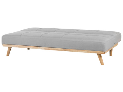  Sofa Bed 3 Seater FROYA Fabric Light Grey