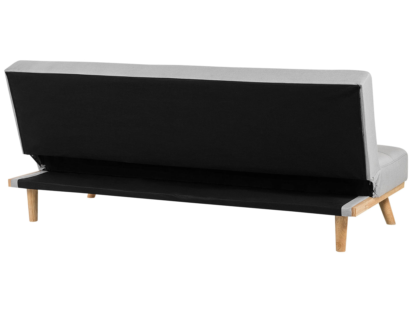  Sofa Bed 3 Seater FROYA Fabric Light Grey
