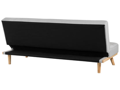  Sofa Bed 3 Seater FROYA Fabric Light Grey