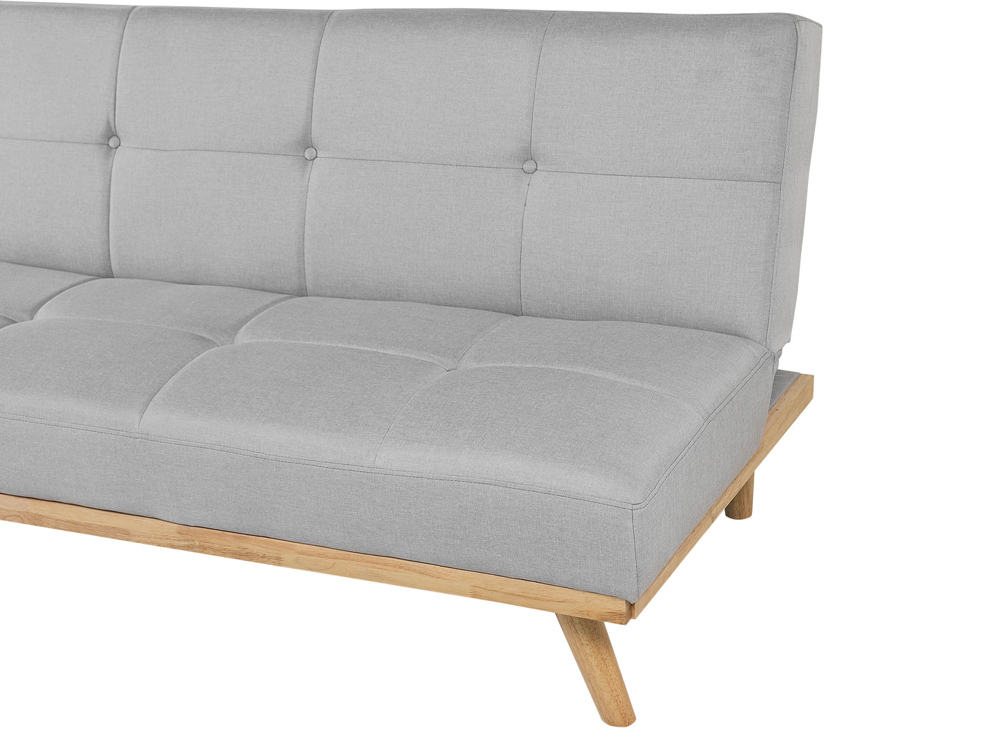  Sofa Bed 3 Seater FROYA Fabric Light Grey