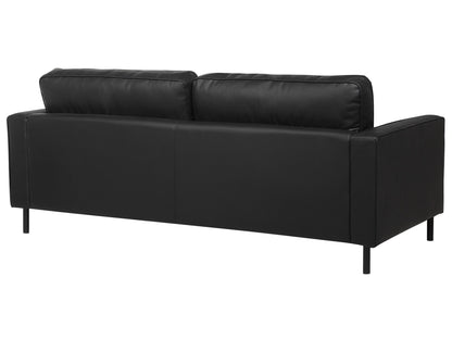  Sofa 3 Seater SAVALEN Leather Black