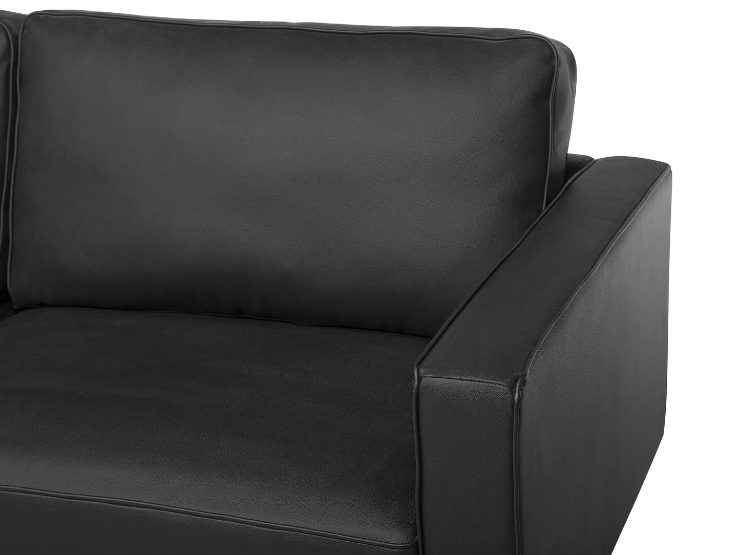  Sofa 3 Seater SAVALEN Leather Black