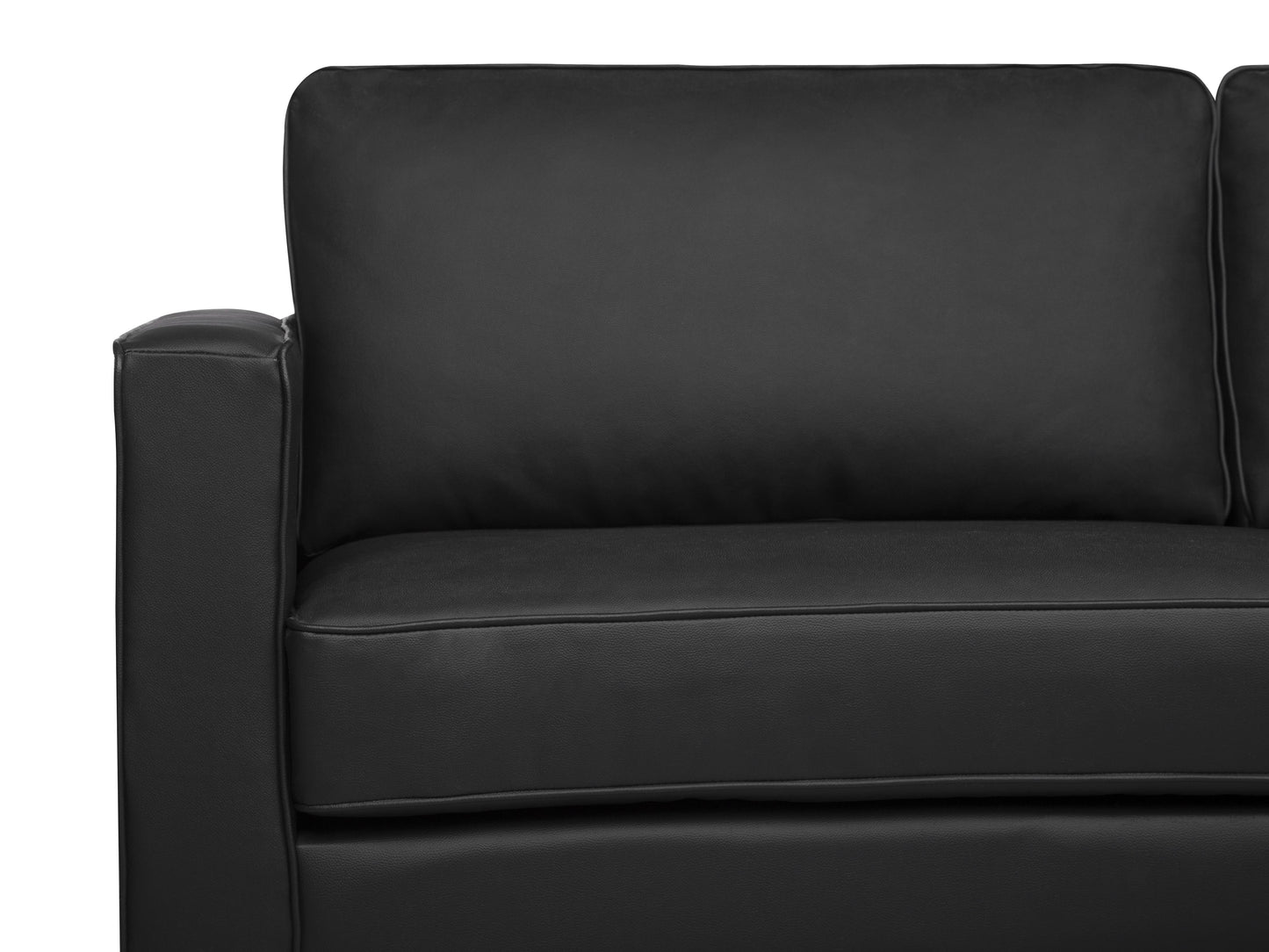  Sofa 3 Seater SAVALEN Leather Black