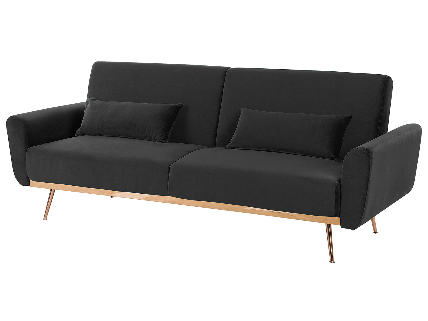  Sofa Bed 3 Seater EINA Velvet Black