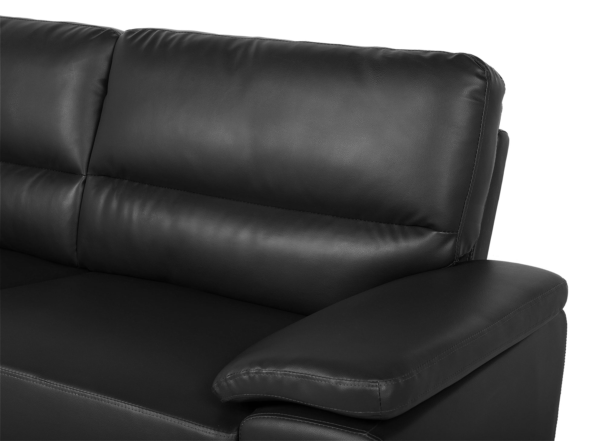  Sofa 3 Seater VOGAR Faux Leather Black