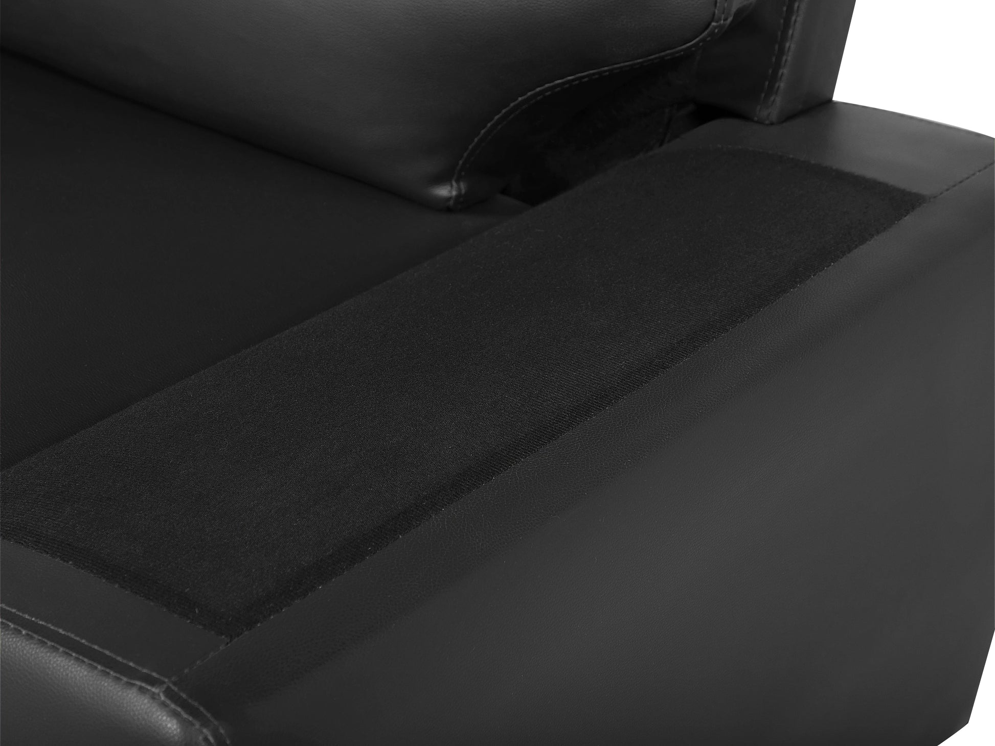  Sofa 3 Seater VOGAR Faux Leather Black