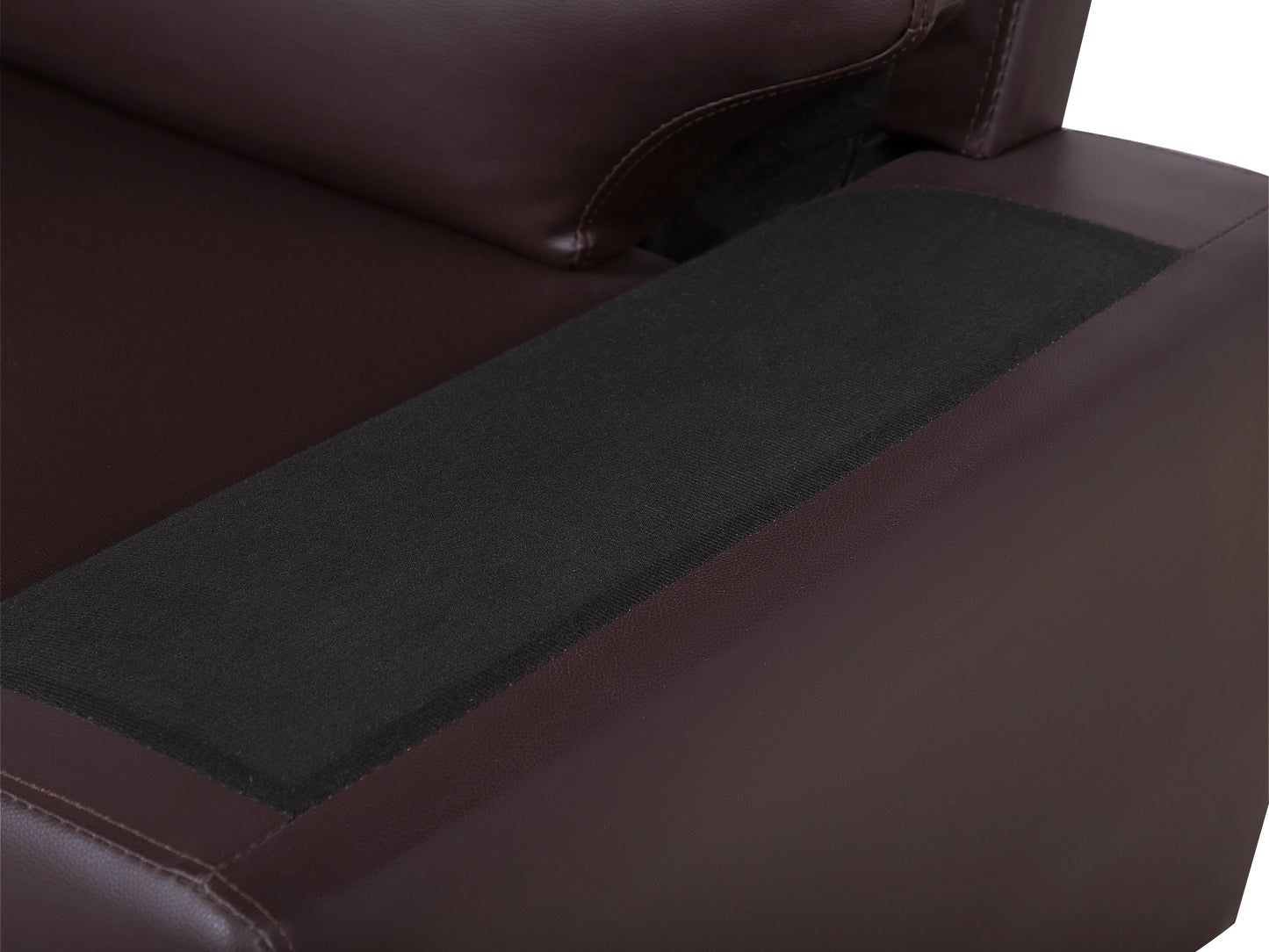  Sofa 3 Seater VOGAR Faux Leather Dark Brown