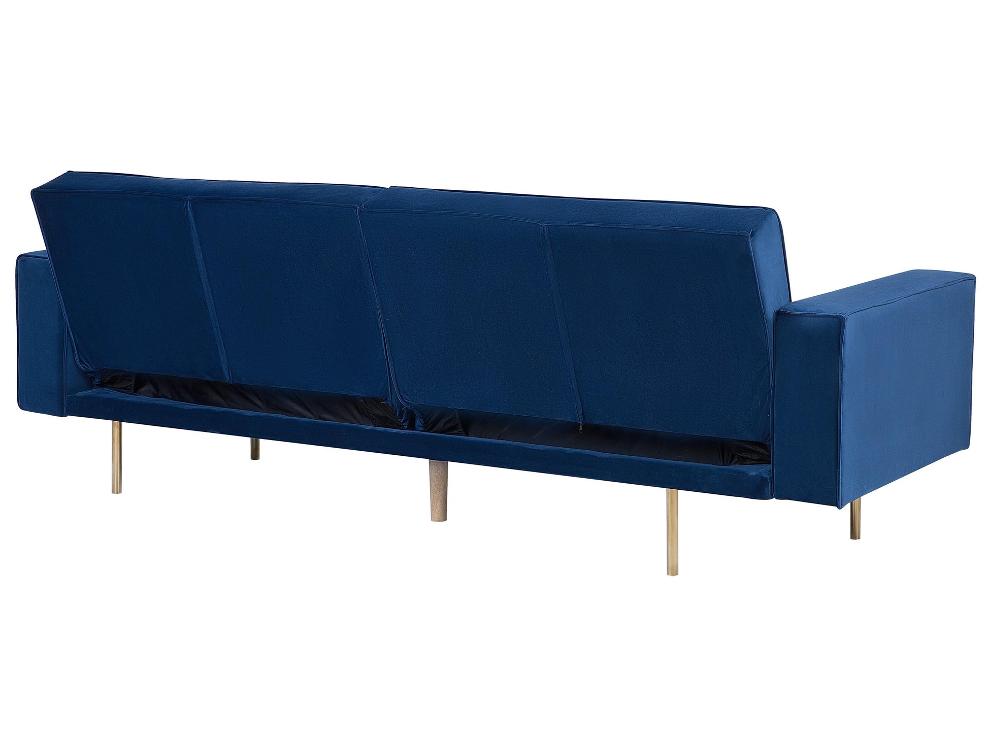  Sofa Bed 3 Seater VISNES Velvet Navy Blue