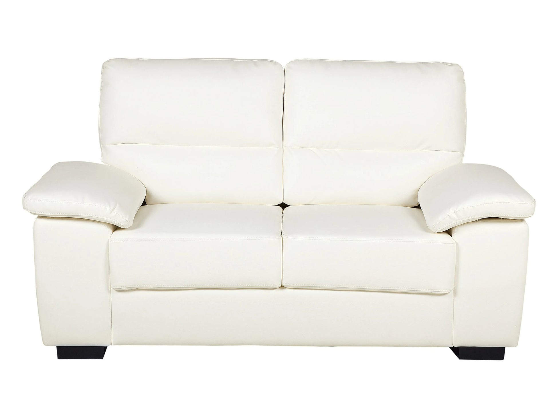  Living Room Set 5 Seater VOGAR Faux Leather Off-White
