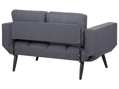  Sofa Bed 2 Seater BREKKE Fabric Dark Grey