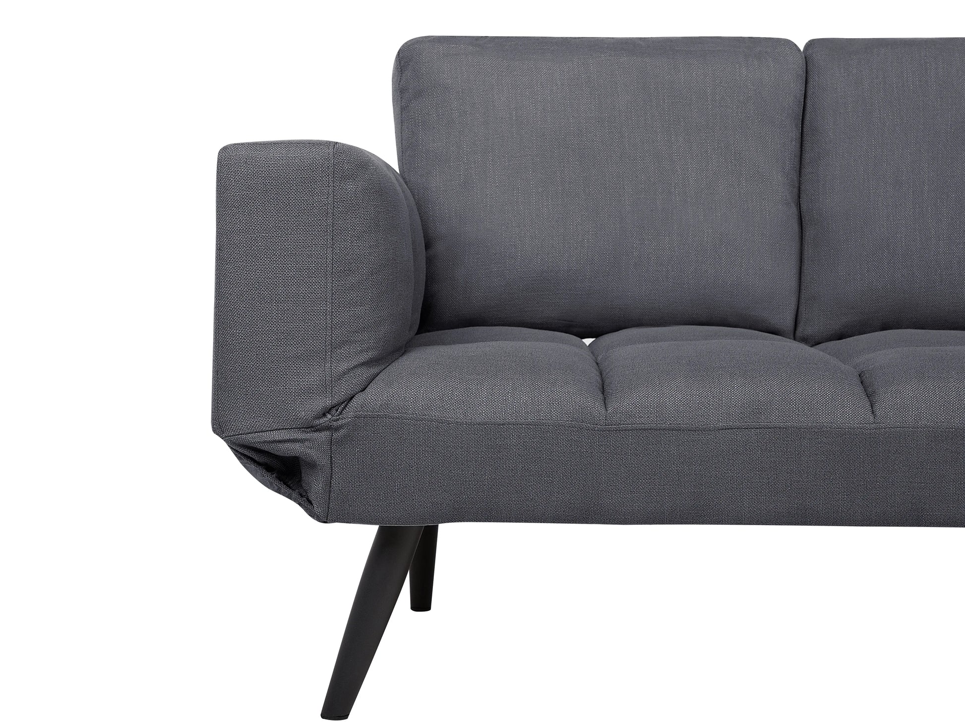  Sofa Bed 2 Seater BREKKE Fabric Dark Grey