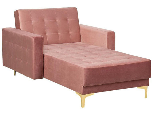  Chaise Longue ABERDEEN Velvet Pink