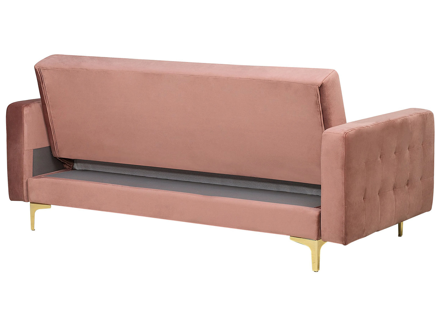  Sofa Bed 3 Seater ABERDEEN Velvet Pink