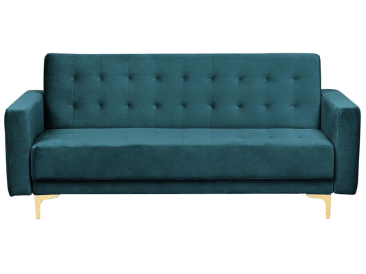  Sofa Bed 3 Seater ABERDEEN Velvet Teal