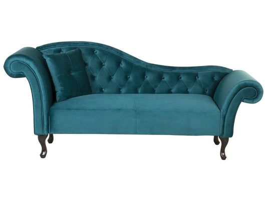  Left-Hand Chaise Lounge LATTES Velvet Teal