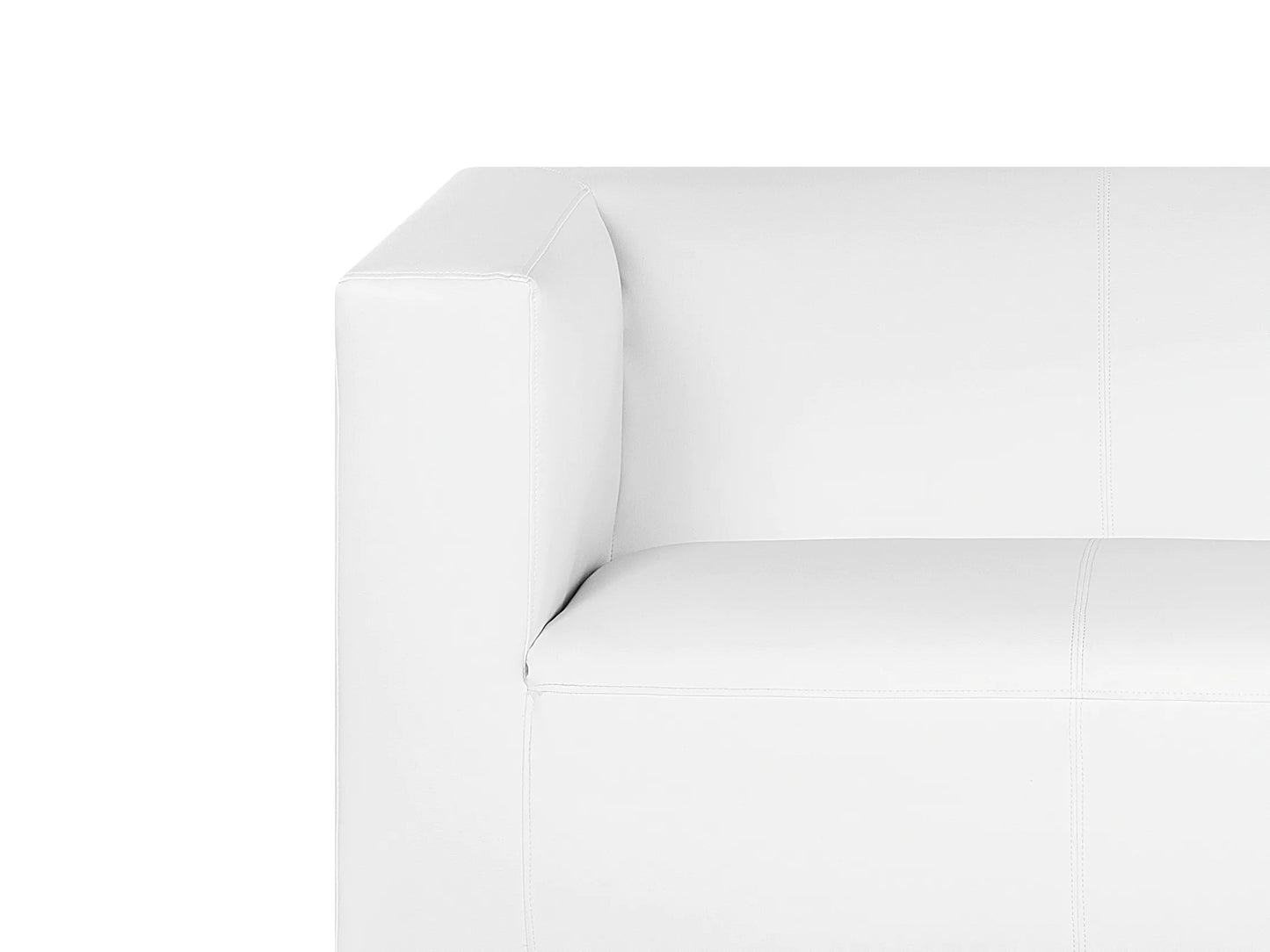  Sofa 3 Seater FLORO Faux Leather White