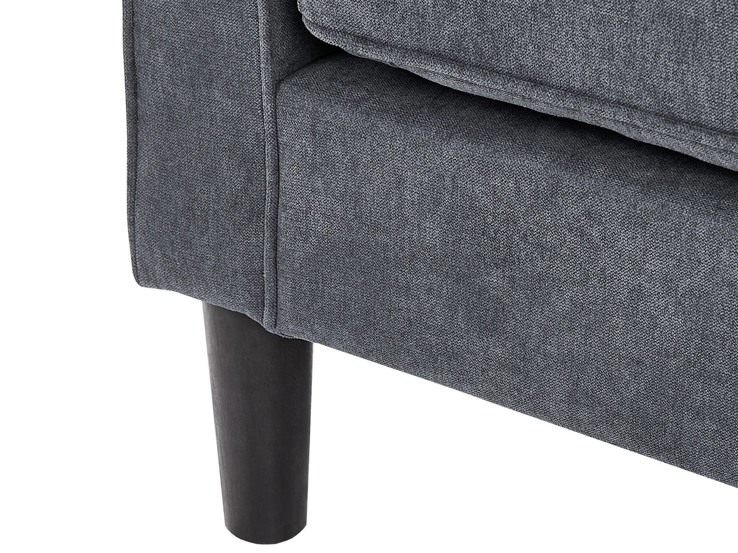  Sofa 3 Seater AVESTA Fabric Dark Grey With Ottoman
