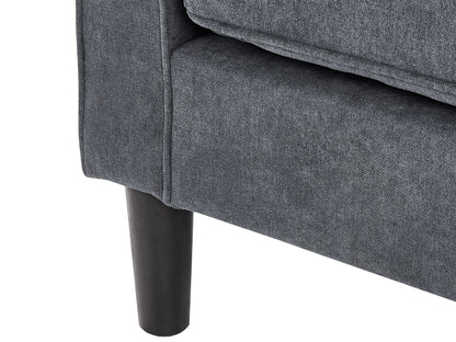  Sofa 3 Seater AVESTA Fabric Dark Grey With Ottoman