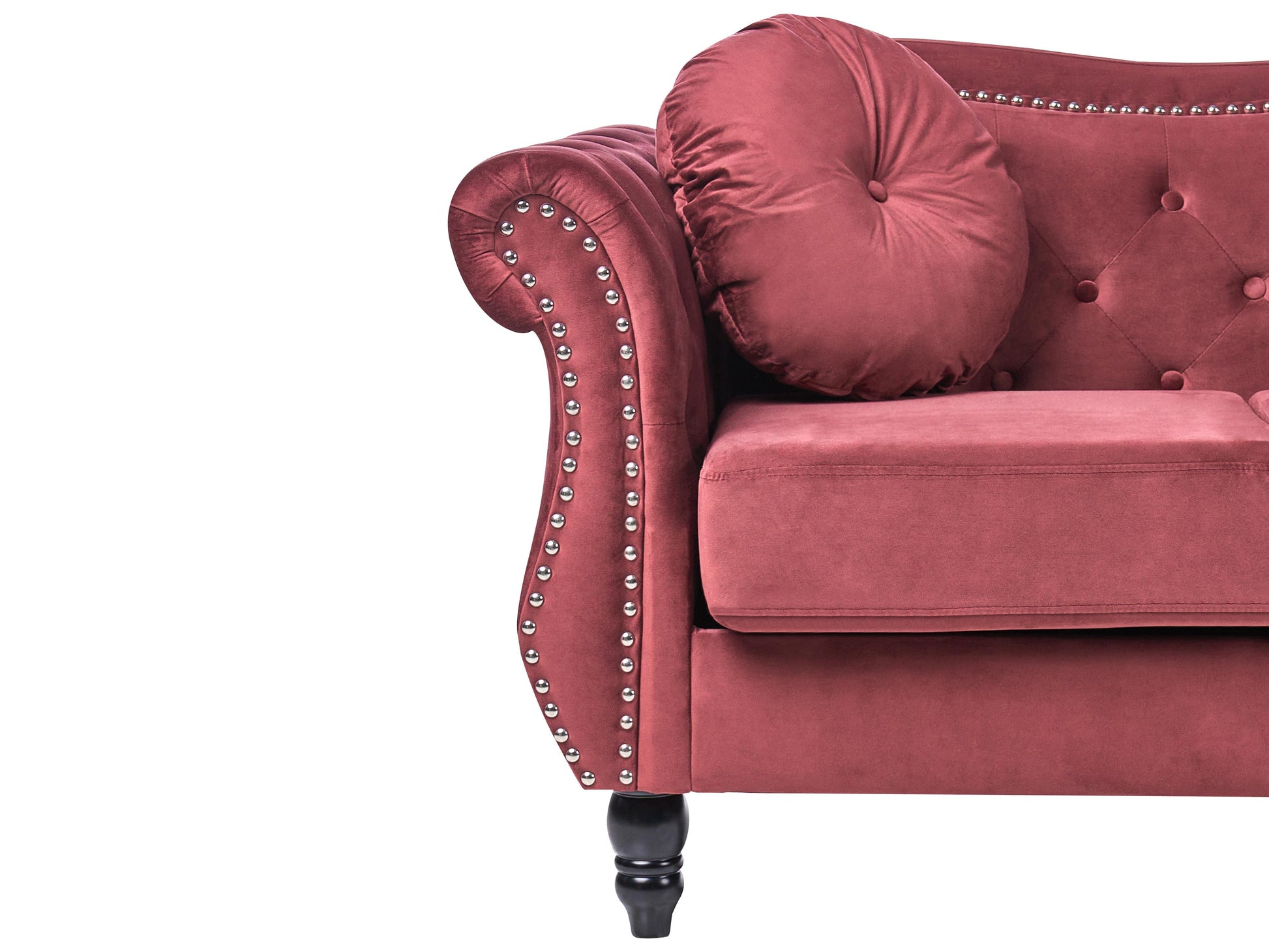  Sofa 3 Seater SKIEN Velvet Dark Red