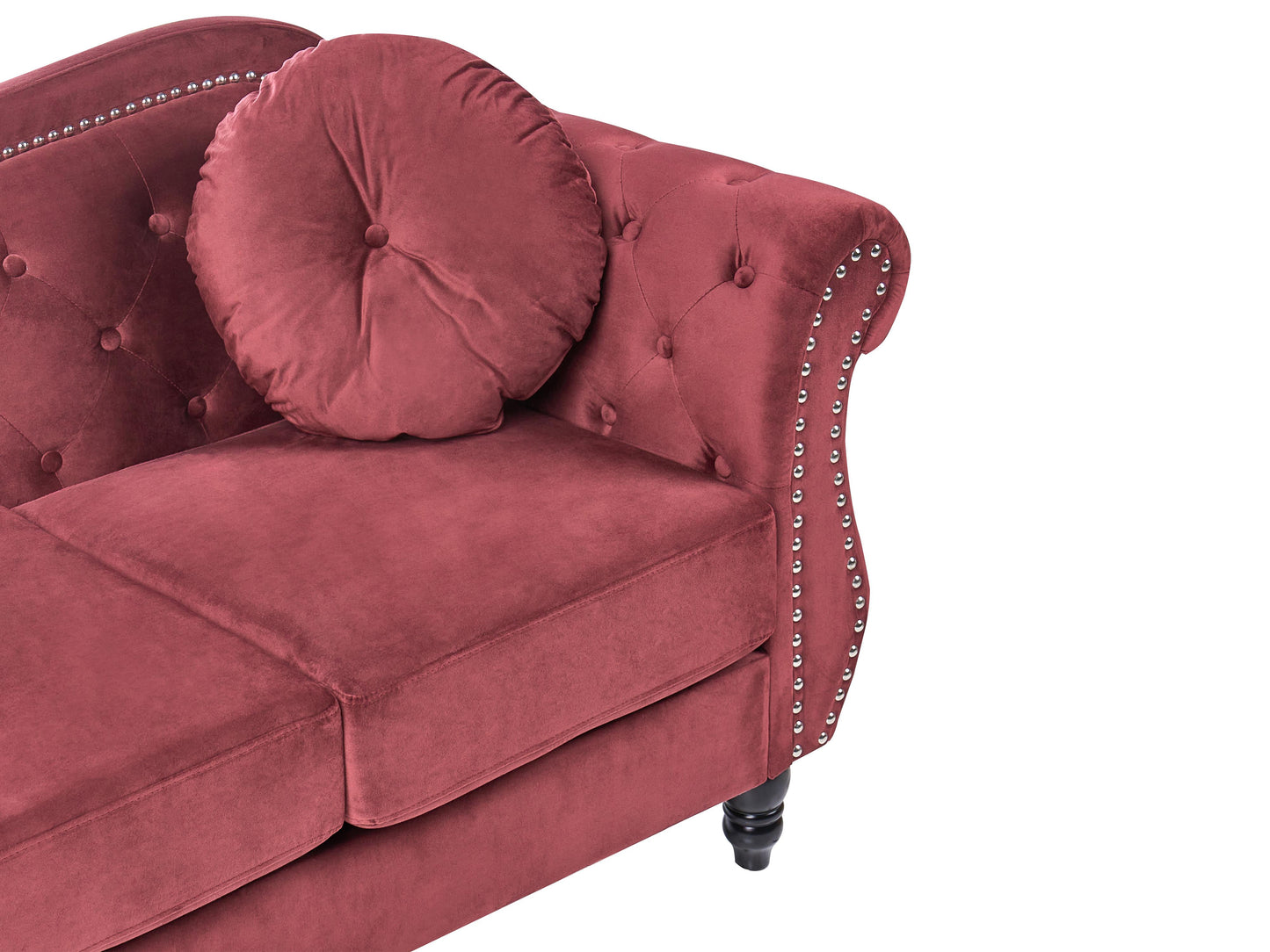  Sofa 3 Seater SKIEN Velvet Dark Red