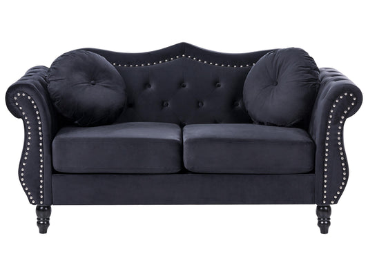  Sofa 2 Seater SKIEN Velvet Black
