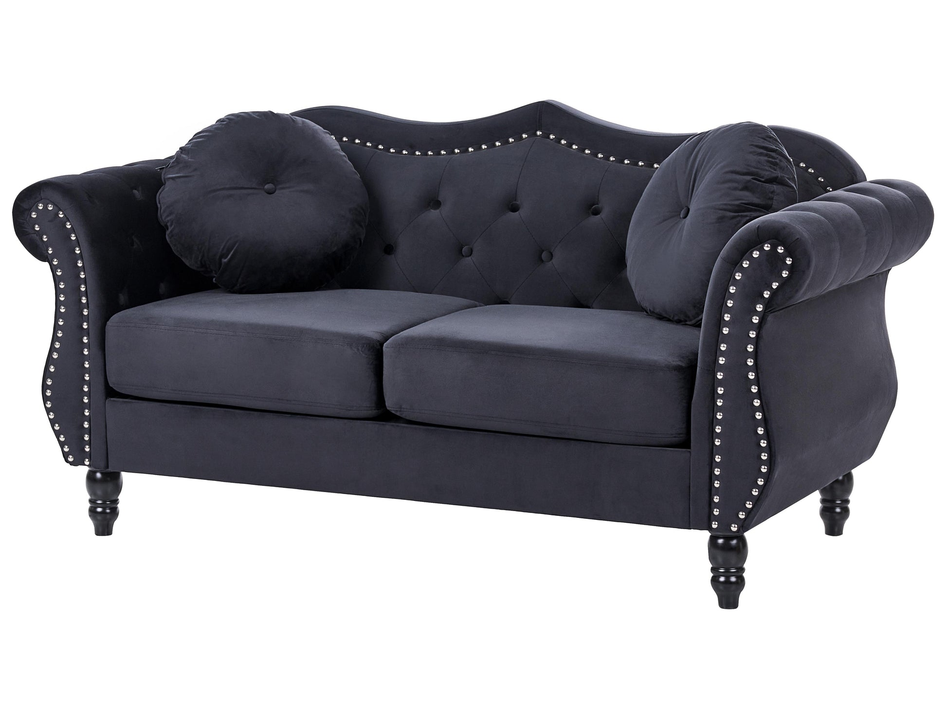  Sofa 2 Seater SKIEN Velvet Black