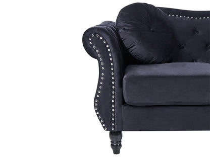  Sofa 2 Seater SKIEN Velvet Black