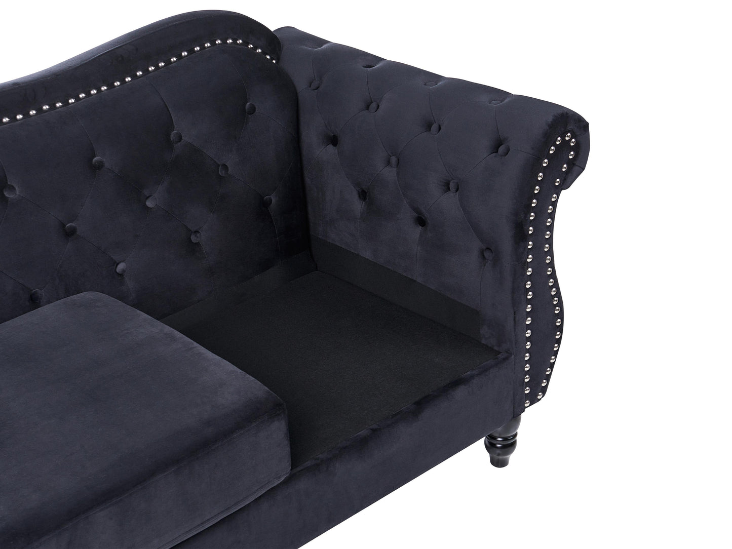  Sofa 2 Seater SKIEN Velvet Black