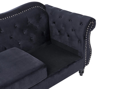  Sofa 2 Seater SKIEN Velvet Black