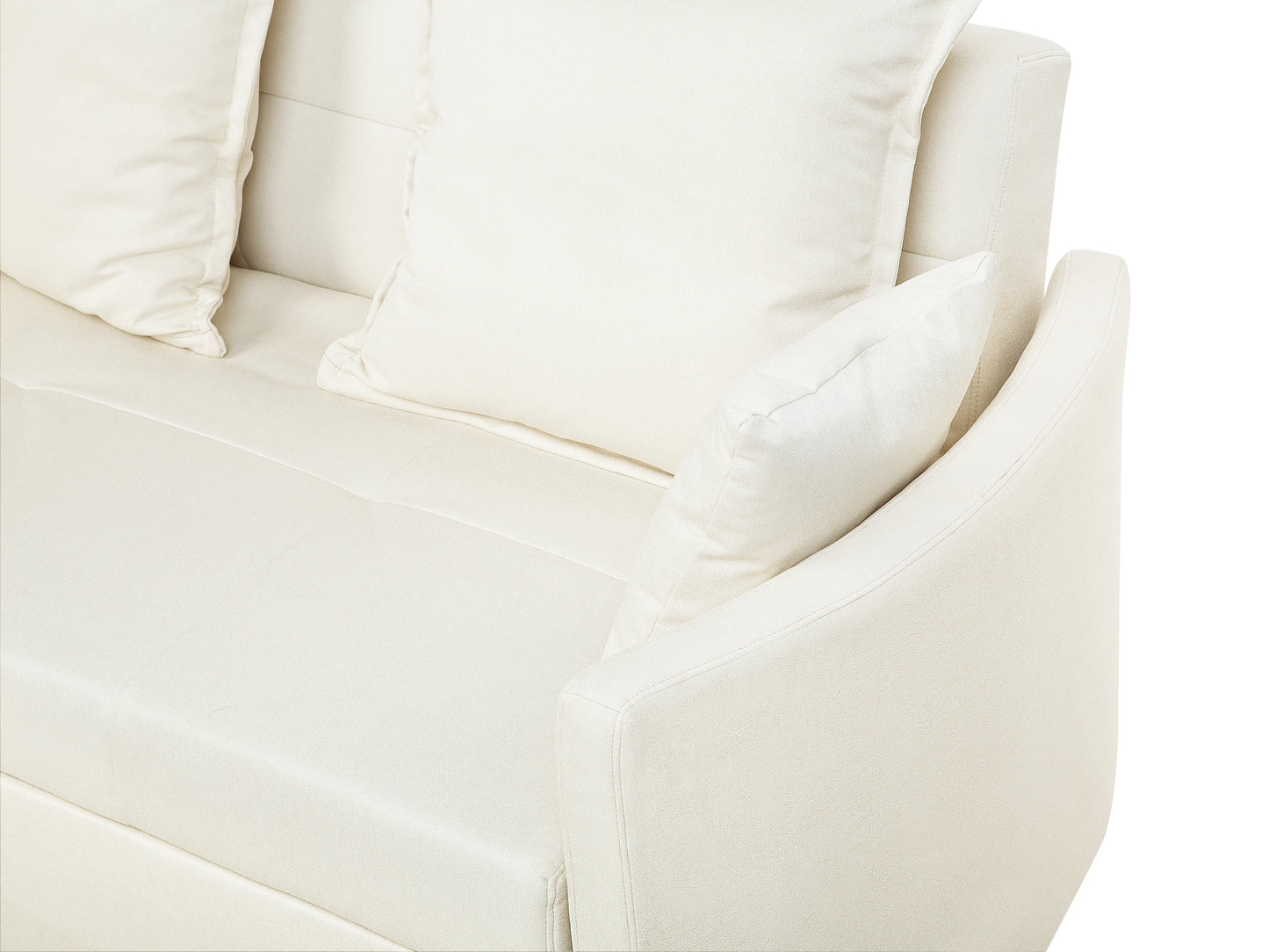  Sofa Bed 2 Seater HOVIN Fabric Light Beige
