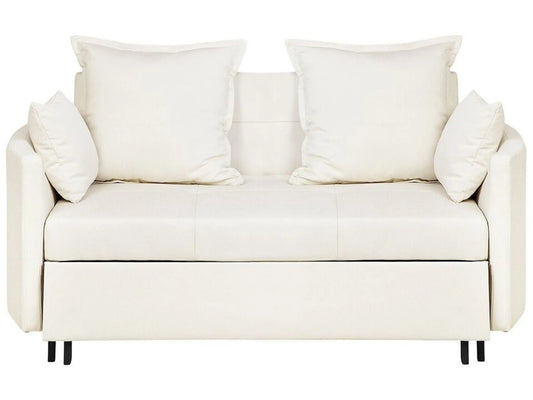  Sofa Bed 2 Seater HOVIN Fabric Light Beige