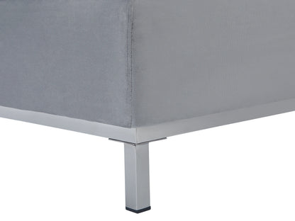  Corner Sofa 4 Seater OSLO Velvet Grey Left Hand