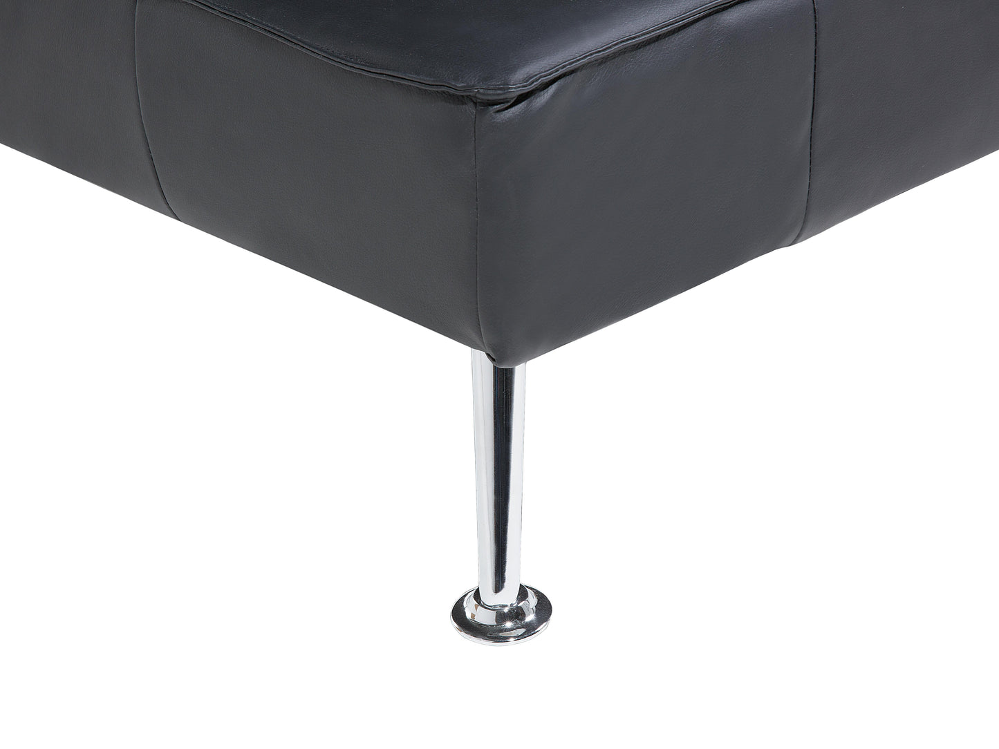  Sofa Bed 3 Seater OLSKER Faux Leather Black