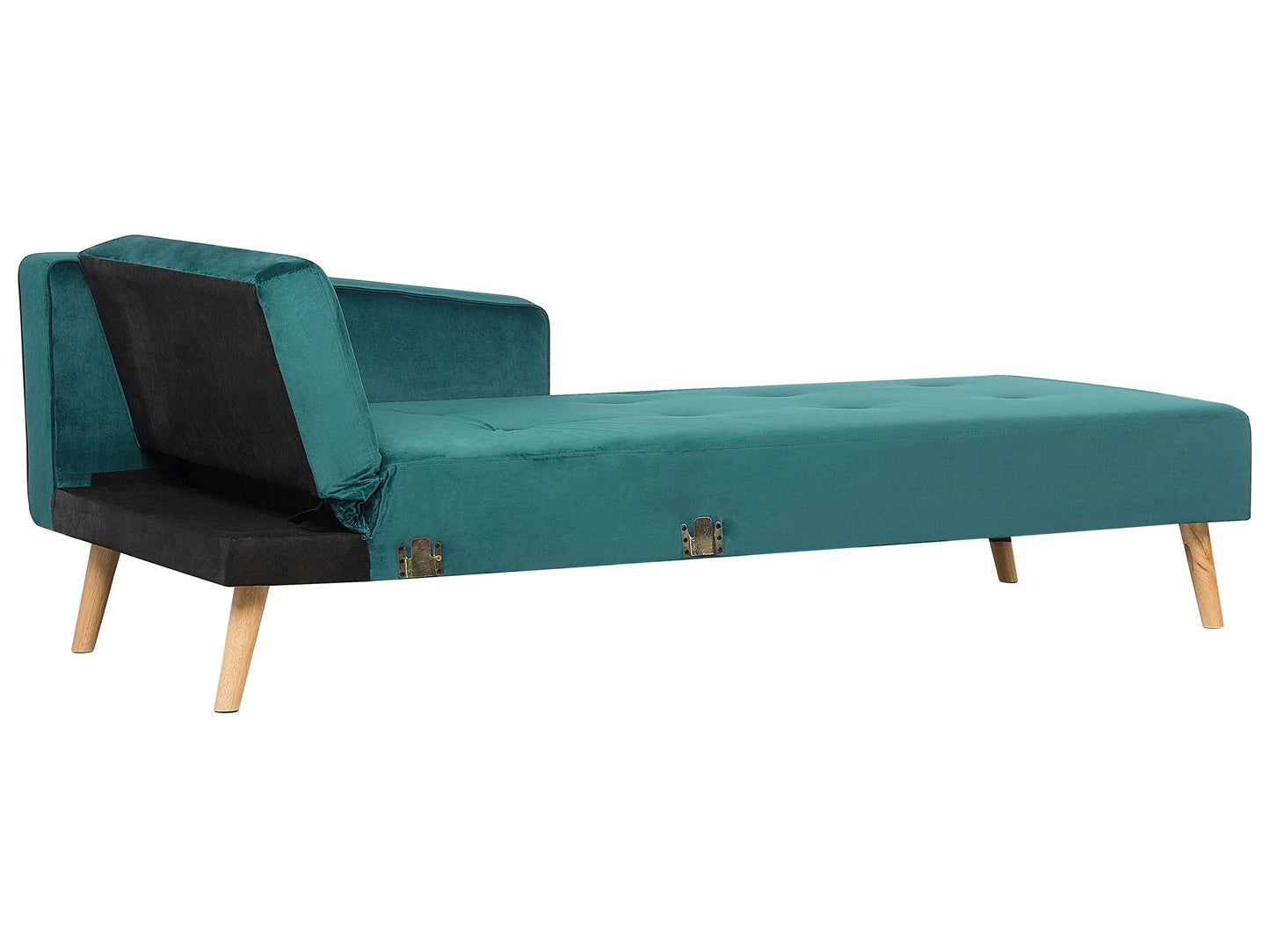  Corner Sofa Bed 4 Seater VADSO Velvet Emerald Green Left Hand